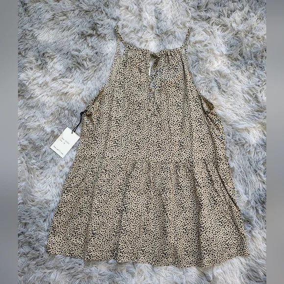 *NWT* Japna Women's Medium Cheetah Print Spaghetti Strap Halter Peplum Top - Picture 5 of 10